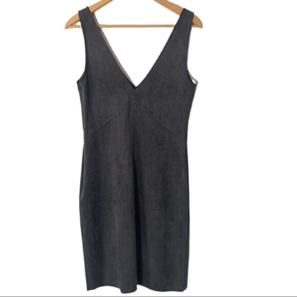 Wilfred Free Faux Suede Jones V-Neck Mini Dress - Picture 2 of 8